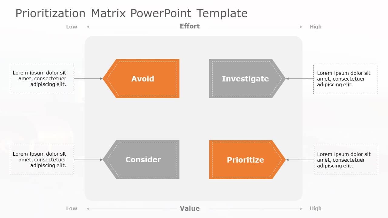 Prioritization Matrix 09 PowerPoint Template & Google Slides Theme