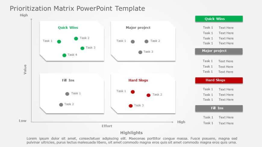 Prioritization Matrix 10 PowerPoint Template