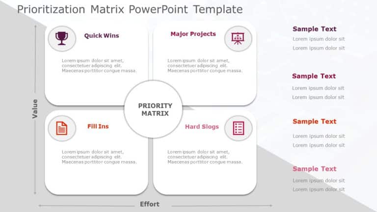 Prioritization Matrix 11 PowerPoint Template & Google Slides Theme