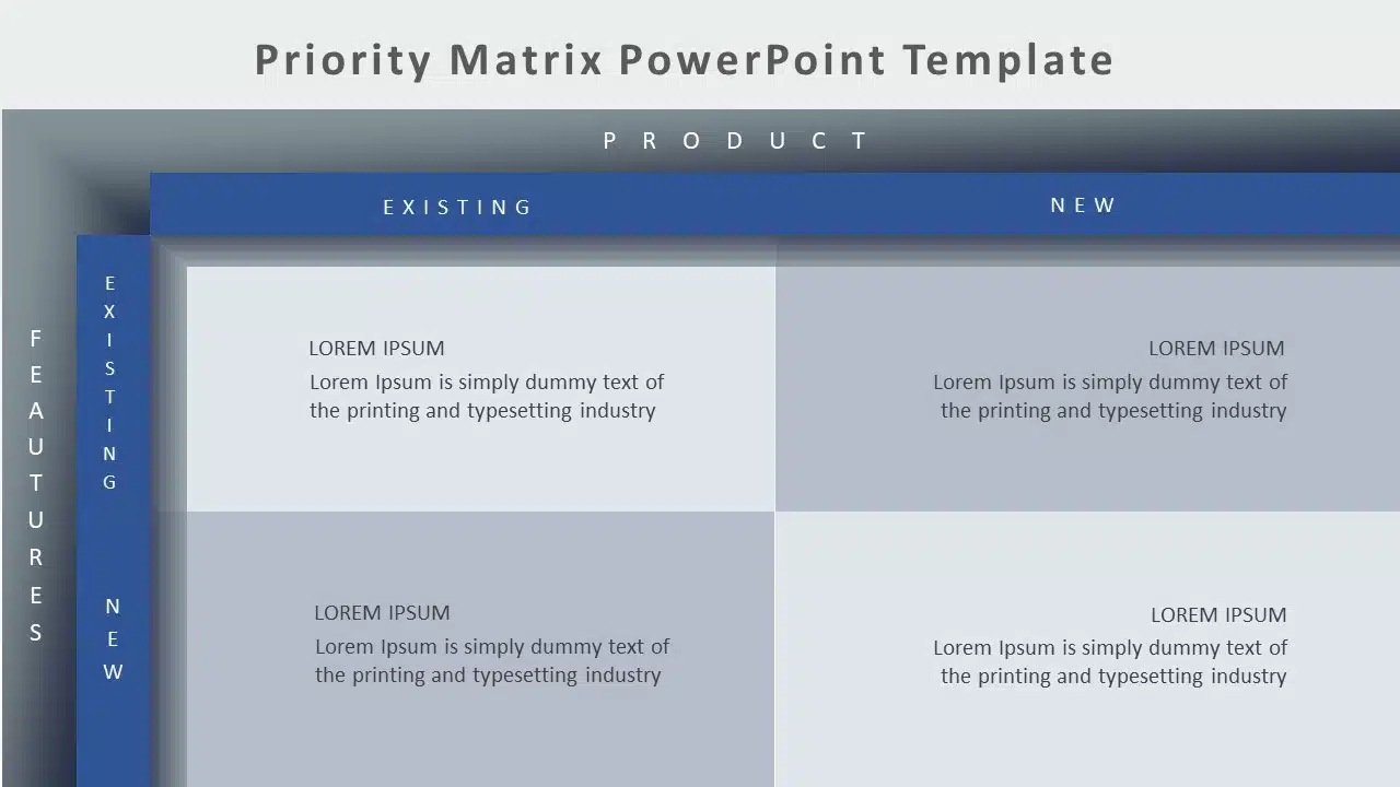 Priority Matrix 05 PowerPoint Template & Google Slides Theme