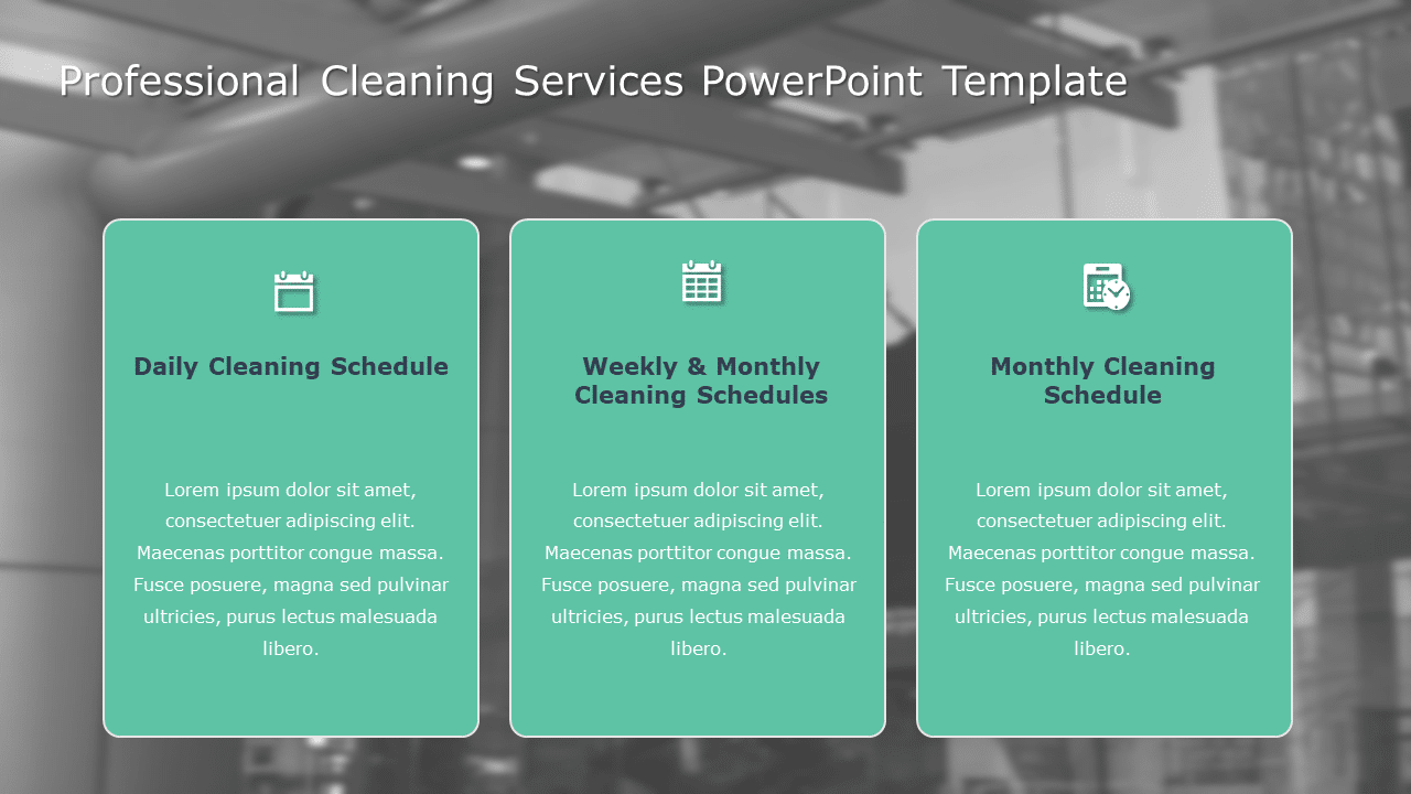 Professional Cleaning Services PowerPoint Template & Google Slides Theme