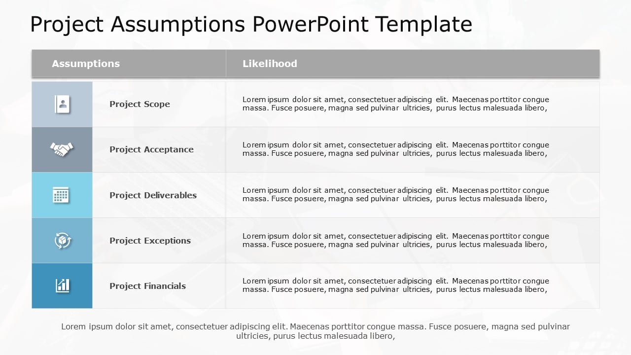 Project Assumptions 06 PowerPoint Template & Google Slides Theme