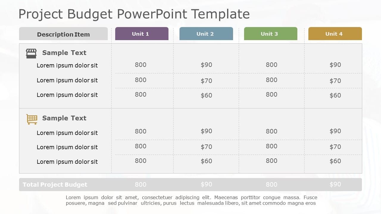 Project Budget 05 PowerPoint Template & Google Slides Theme