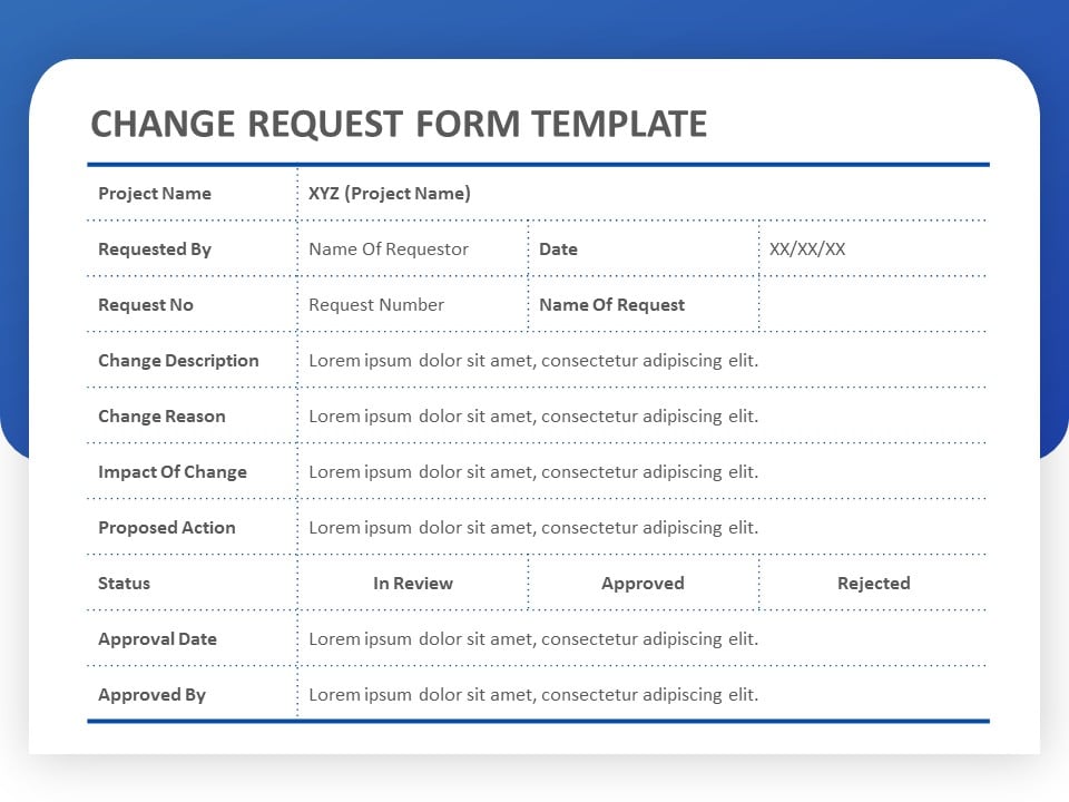 Project Change Log 01 PowerPoint Template