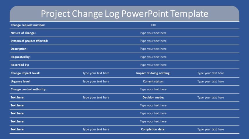 Project Change Log 03 PowerPoint Template