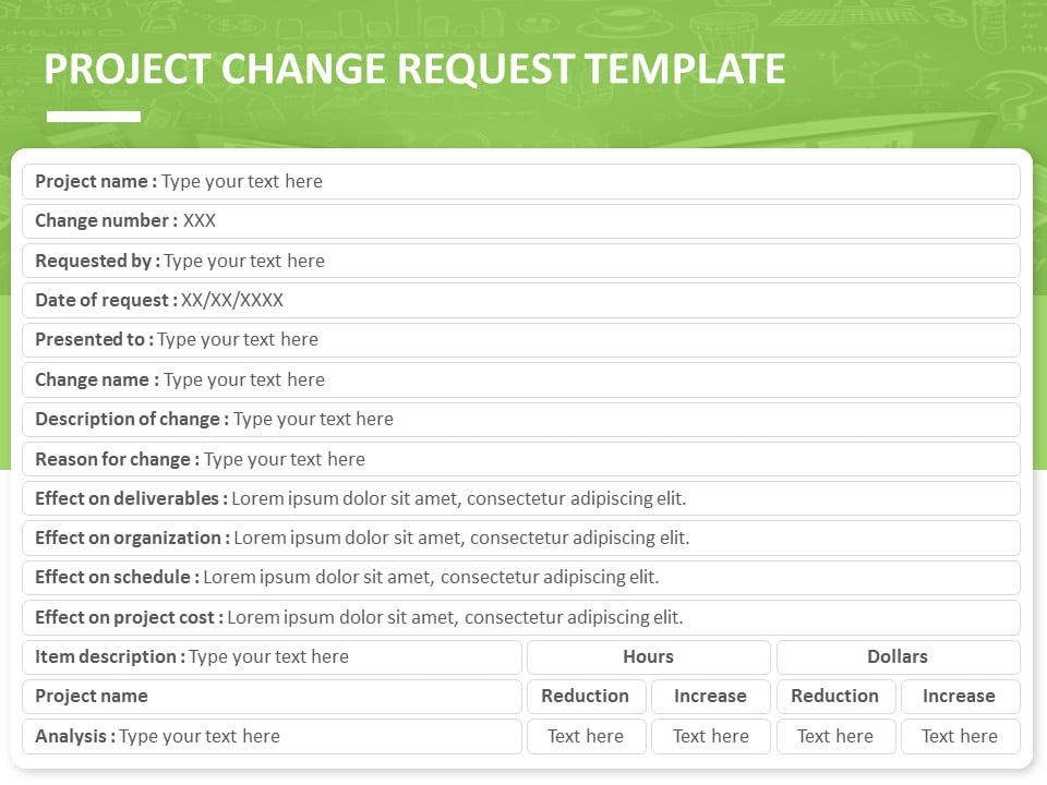 Project Change Log 04 PowerPoint Template