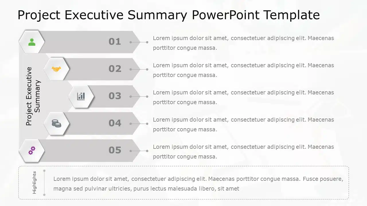 Project Executive Summary PowerPoint Template 02 & Google Slides Theme