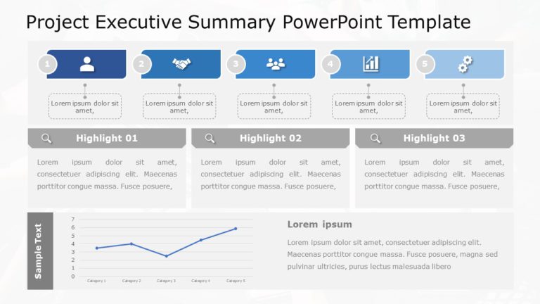 Project Executive Summary PowerPoint Template 03 & Google Slides Theme