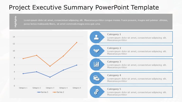 Project Executive Summary PowerPoint Template 04 & Google Slides Theme