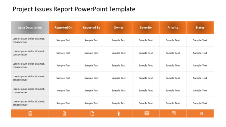 Project Issues Report PowerPoint Template & Google Slides Theme