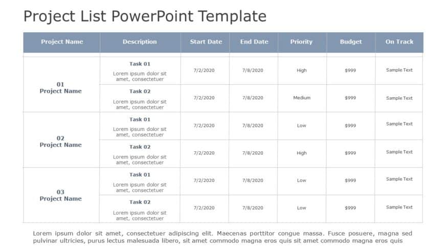 Project List 04 PowerPoint Template