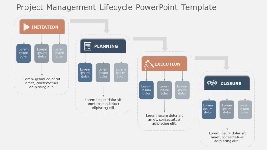 Project Management Lifecycle 02 PowerPoint Template