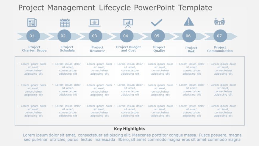 Project Management Lifecycle 05 PowerPoint Template