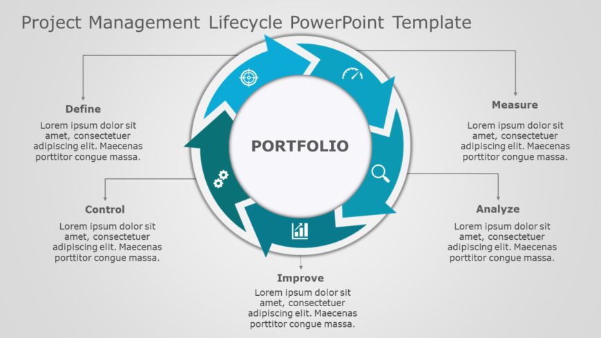 Project Management Lifecycle 06 PowerPoint Template