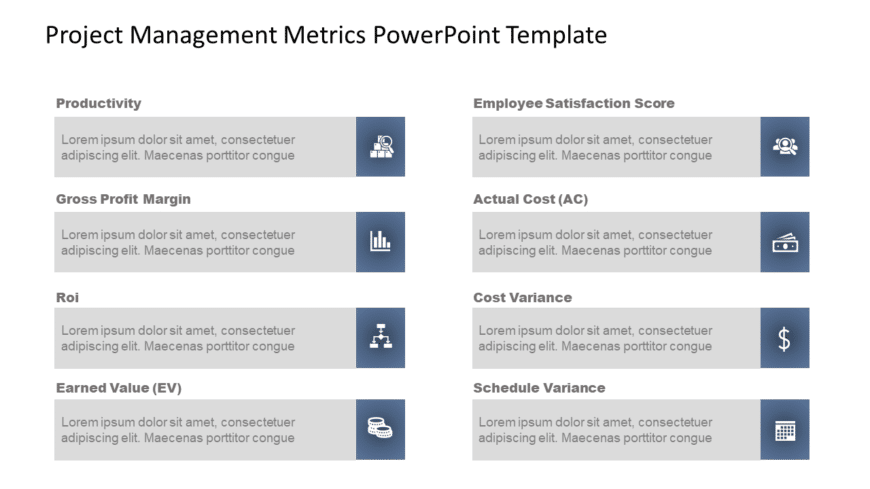 Project Management Metrics PowerPoint Template