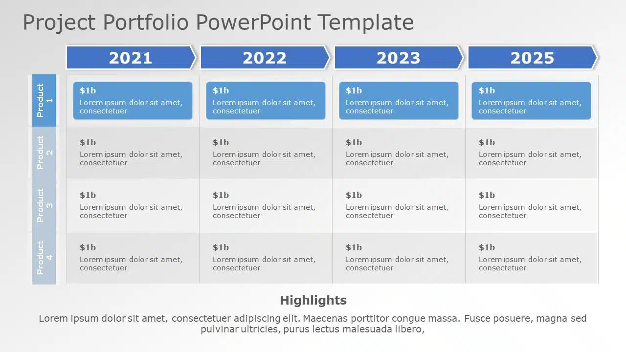 Project Portfolio PowerPoint Template 04 & Google Slides Theme