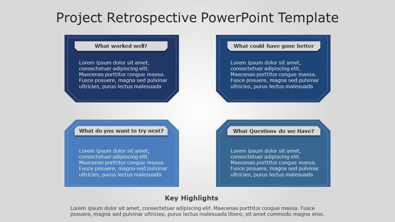 Project Retrospective 02 PowerPoint Template & Google Slides Theme