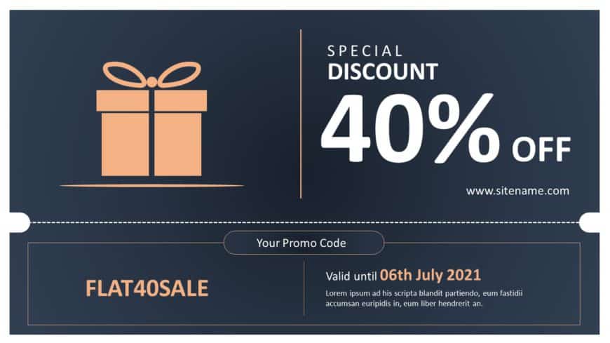 Promo code 05 PowerPoint Template