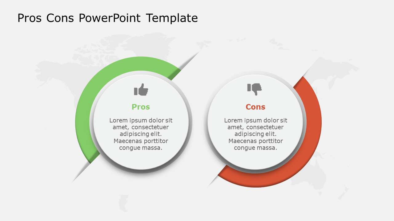 Pros Cons 124 PowerPoint Template & Google Slides Theme
