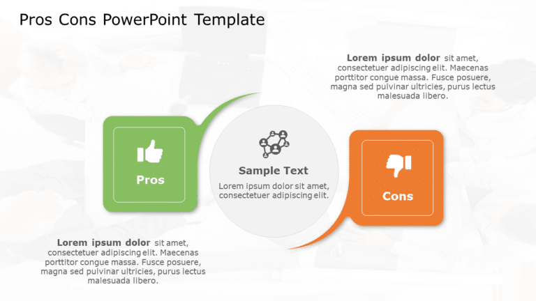 Green and Orange Thumbs-Up Thumbs-Down Pros-Cons Diagram Powerpoint Template & Google Slides Theme Green and Orange Thumbs-Up Thumbs-Down Pros-Cons Diagram Powerpoint Template & Google Slides Theme