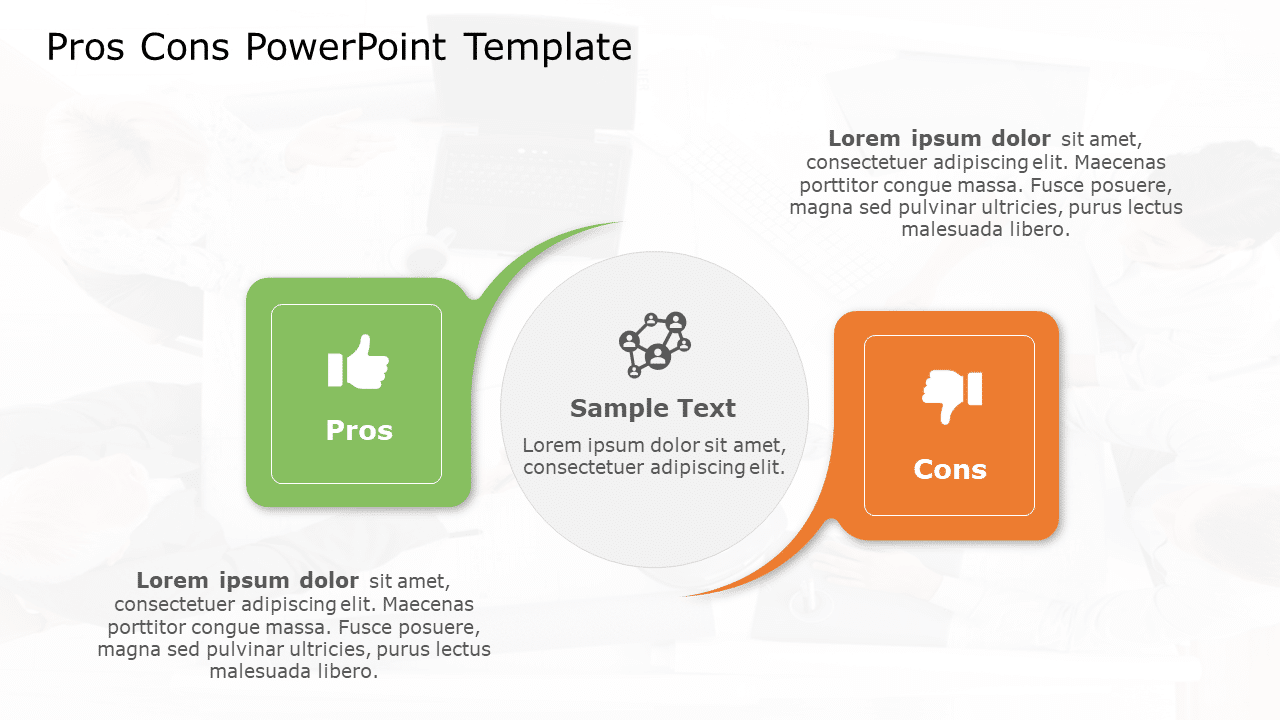 Pros Cons 168 PowerPoint Template & Google Slides Theme