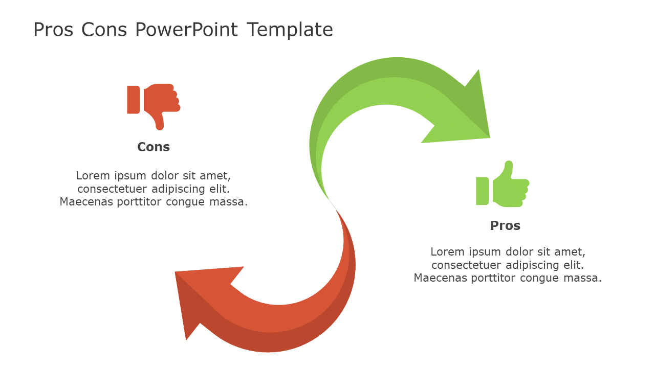 Pros Cons 82 PowerPoint Template & Google Slides Theme