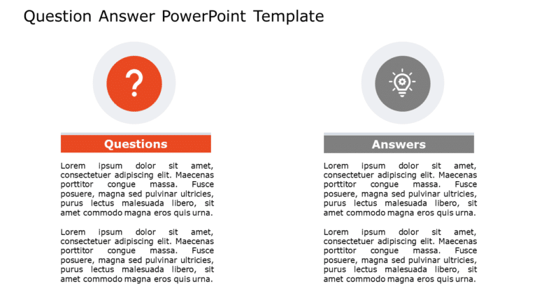 Question Answer 146 PowerPoint Template & Google Slides Theme