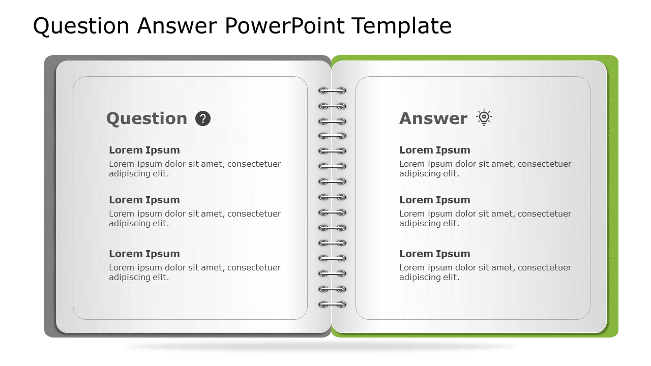Question Answer 62 PowerPoint Template & Google Slides Theme
