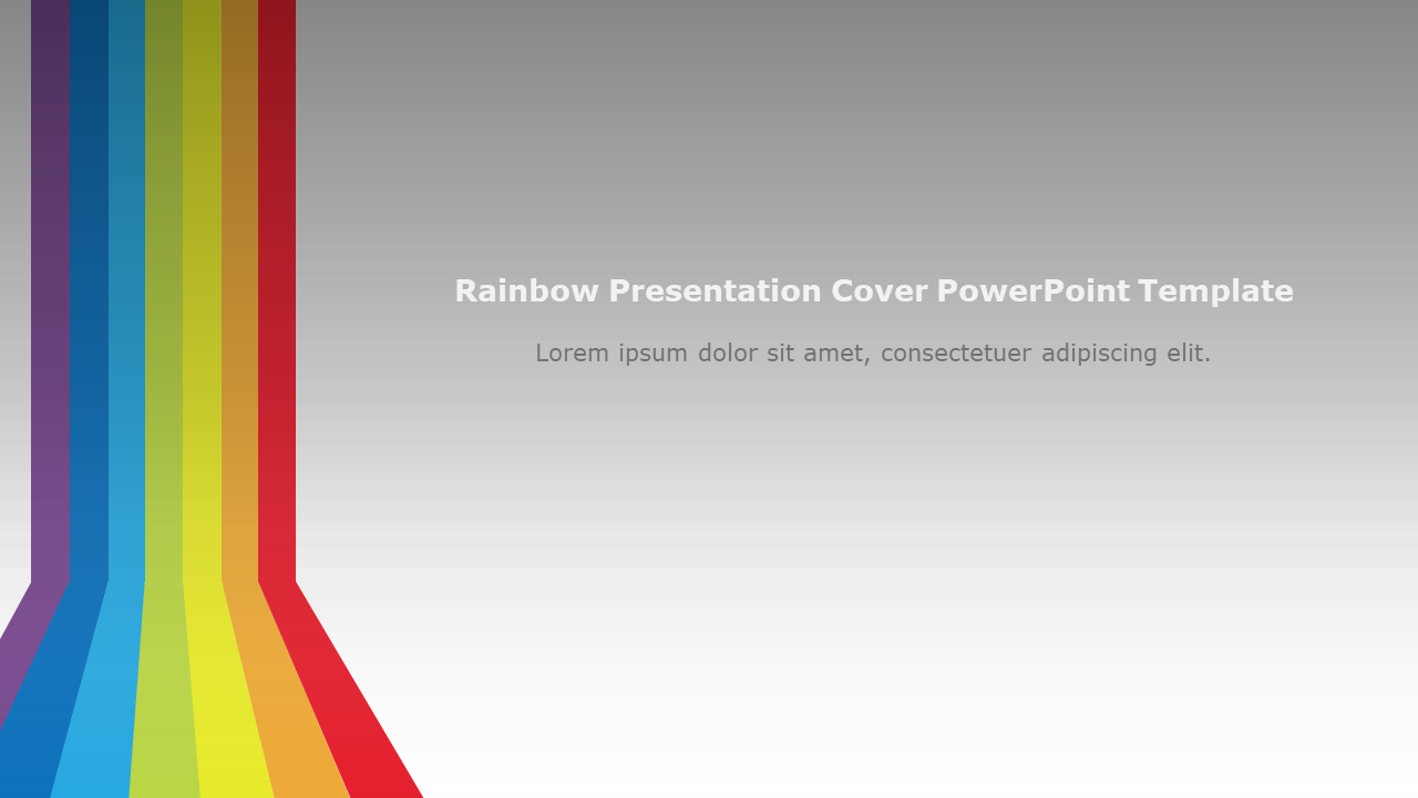 Rainbow Presentation Cover PowerPoint Template & Google Slides Theme
