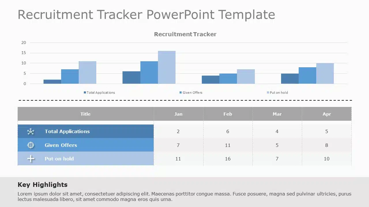 Recruitment Tracker 03 PowerPoint Template & Google Slides Theme