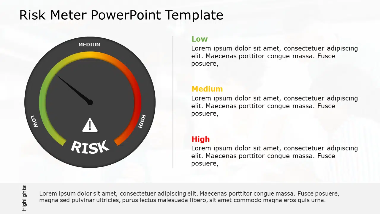 Risk Meter 09 PowerPoint Template & Google Slides Theme