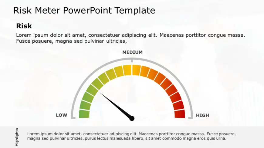 Risk Meter 11 PowerPoint Template