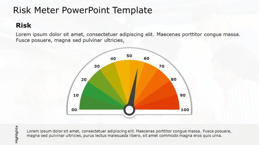 Risk Meter 14 PowerPoint Template