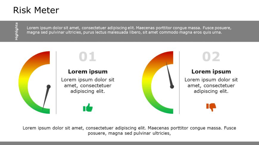 Risk Meter 15 PowerPoint Template