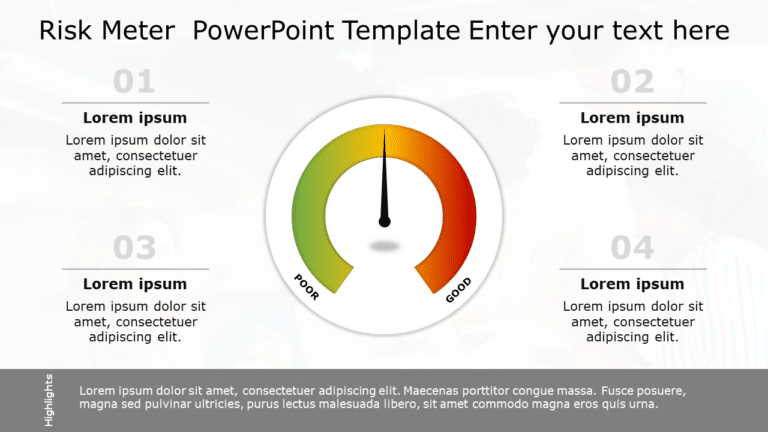 Risk Meter 16 PowerPoint Template & Google Slides Theme