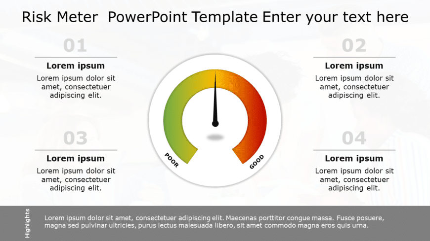 Risk Meter 16 PowerPoint Template