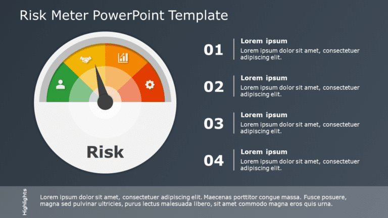 Risk Meter 20 PowerPoint Template & Google Slides Theme