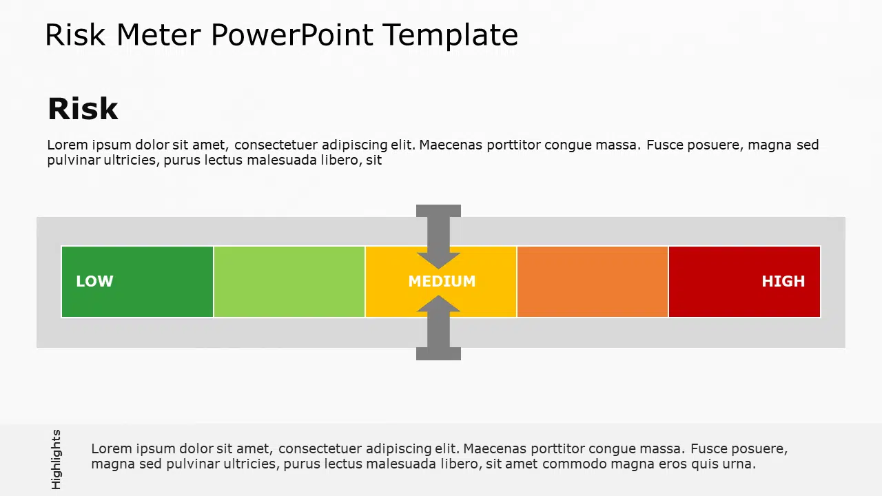 Risk Meter 22 PowerPoint Template & Google Slides Theme