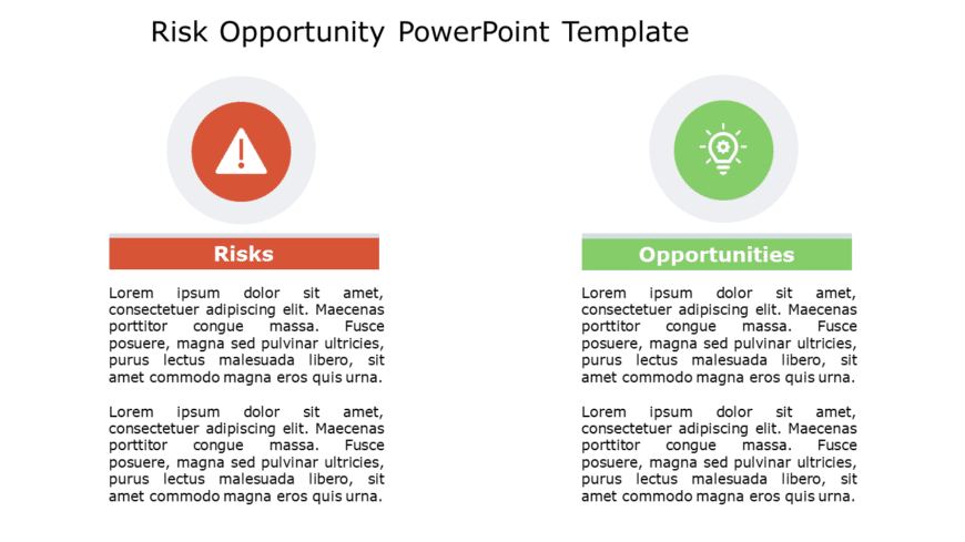 Risk Opportunity 147 PowerPoint Template