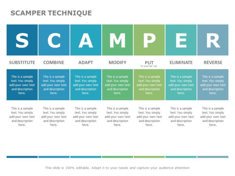SCAMPER Technique 01 PowerPoint Template & Google Slides Theme