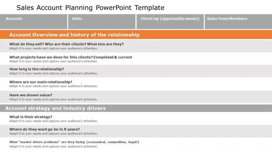 Sales Account Planning 02 PowerPoint Template