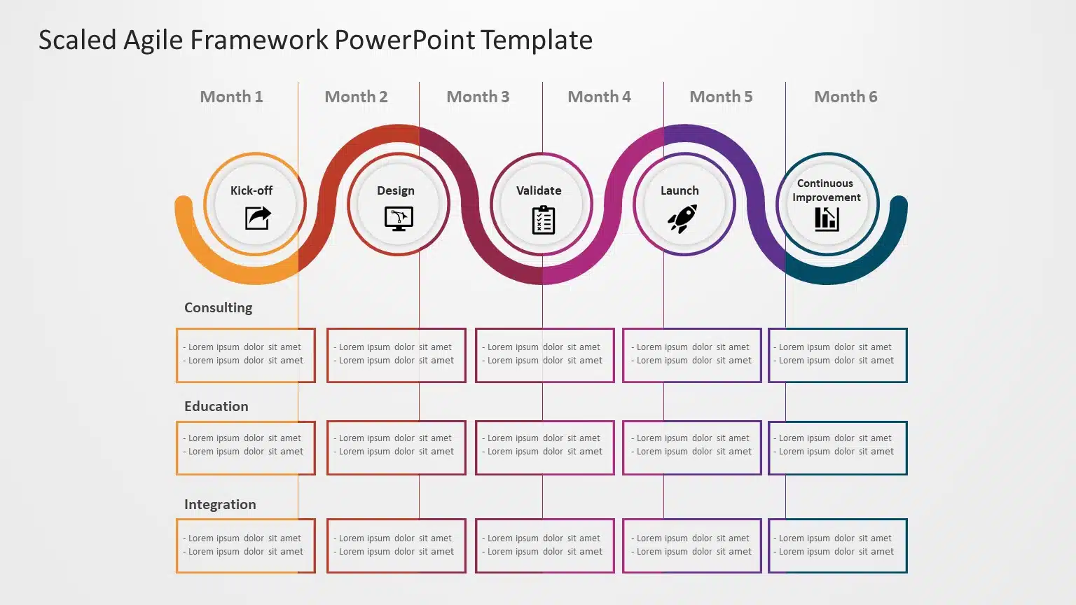 Scaled Agile Framework 01 PowerPoint Template & Google Slides Theme