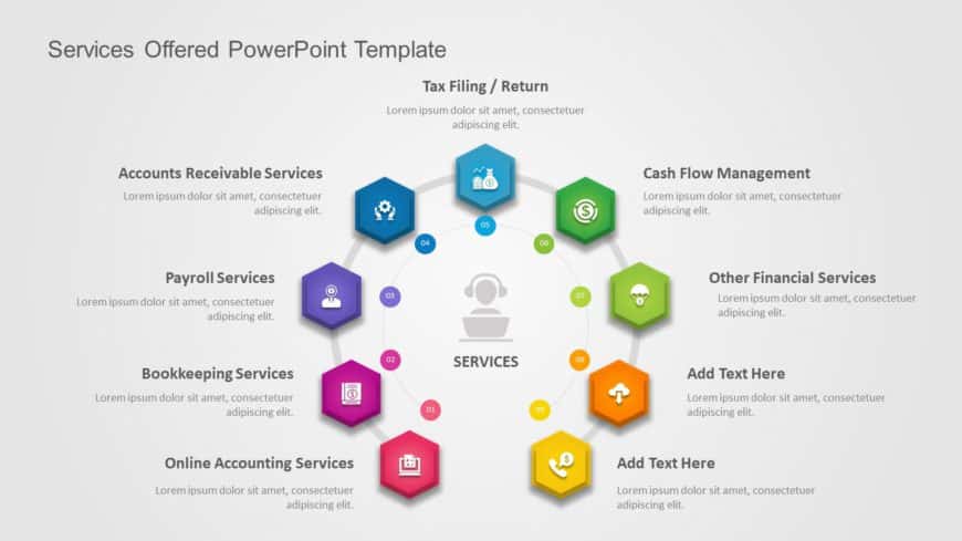 Services Offered PowerPoint Template