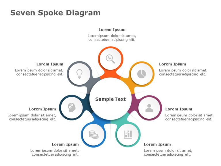 Seven Spoke Diagram PowerPoint Template
