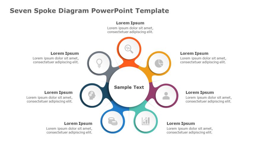 Seven Spoke Diagram PowerPoint Template
