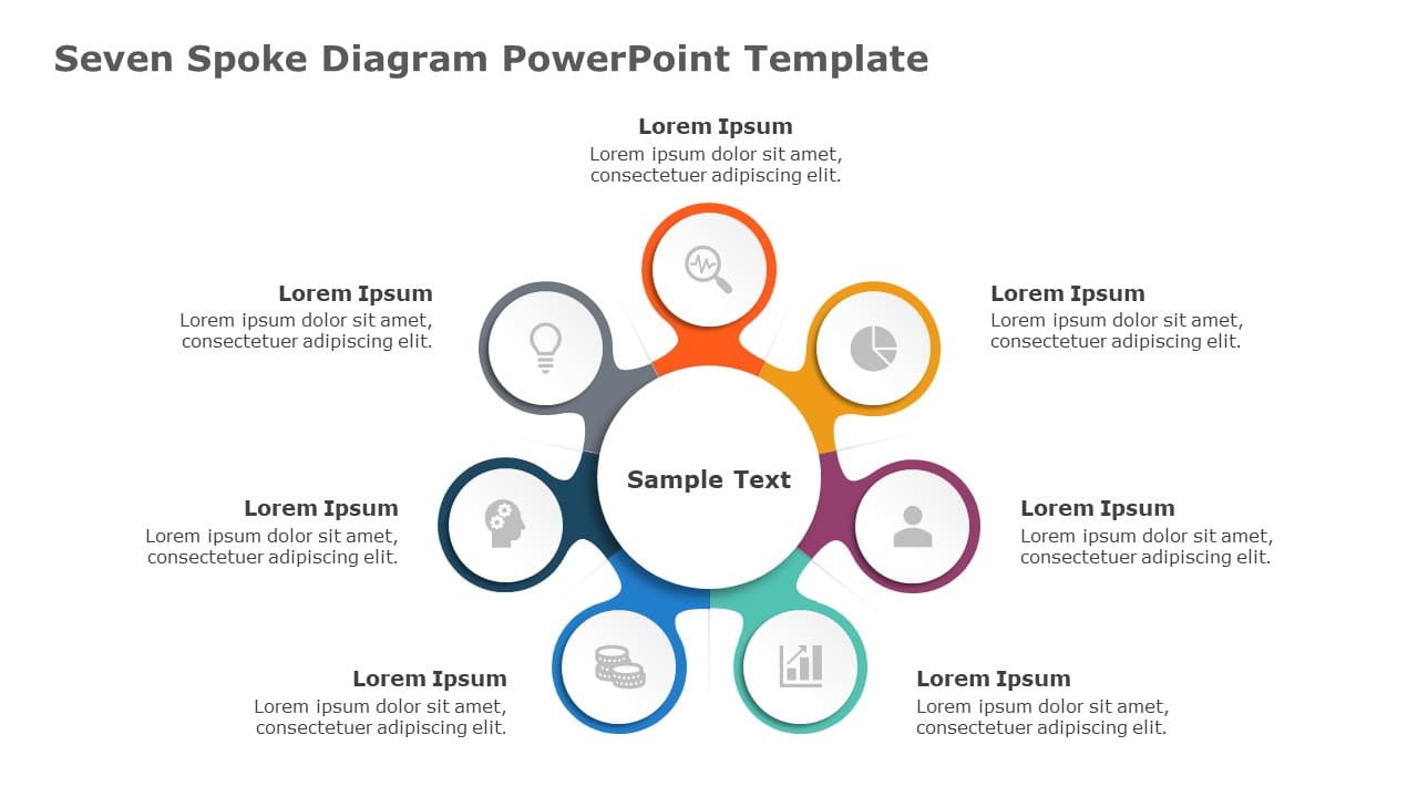 Seven Spoke Diagram PowerPoint Template & Google Slides Theme