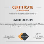 Simple Certificate of Achievement PowerPoint Template & Google Slides Theme