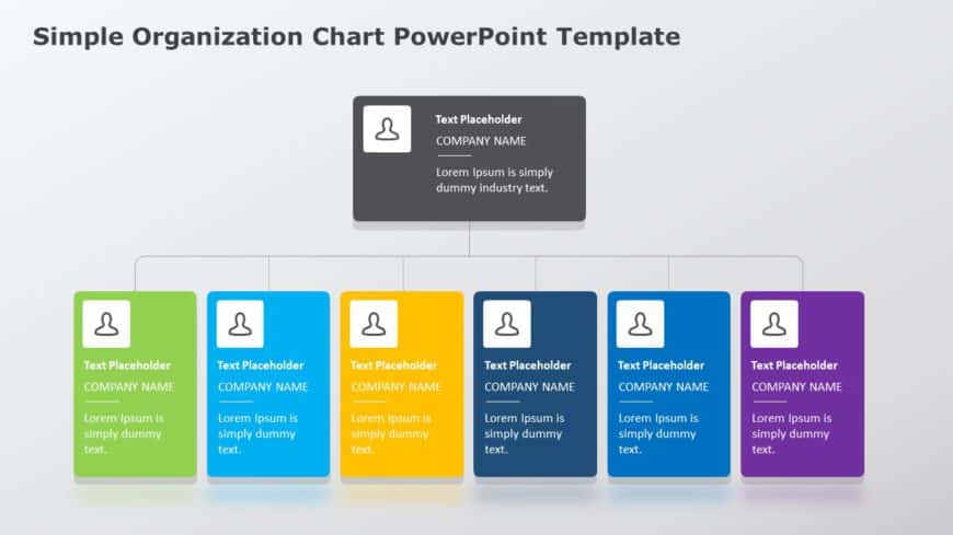 Simple Organization Chart PowerPoint Template