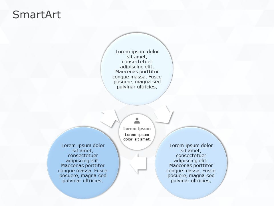 SmartArt Cycle Basic Cycle 3 Steps & Google Slides Theme