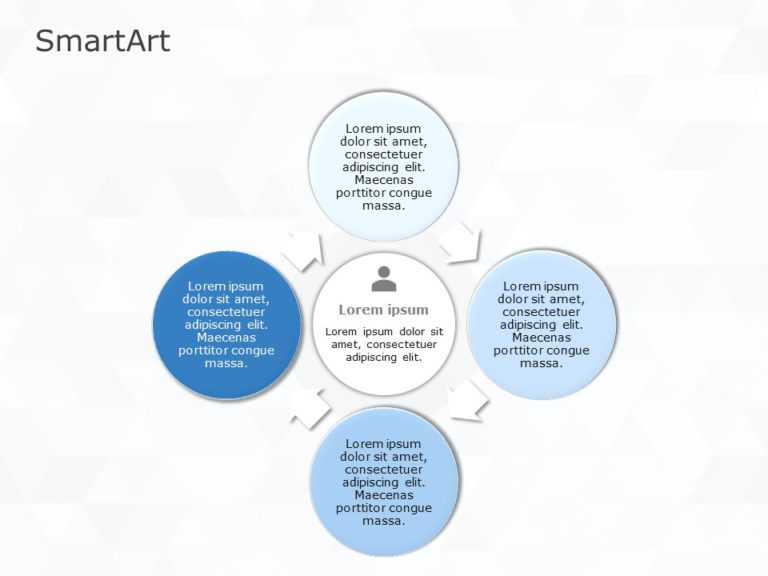 SmartArt Cycle Basic Cycle 4 Steps & Google Slides Theme